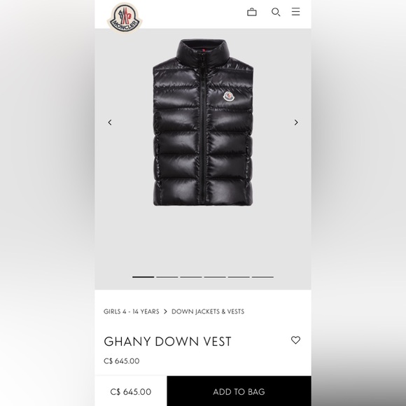 Moncler down vest size 6 - Picture 10 of 10